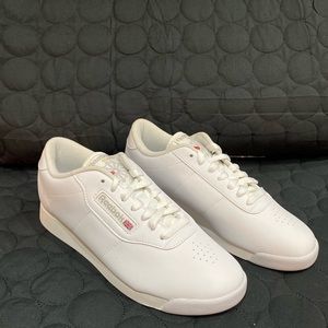 Reebok Womens Princess Classic ORTHOLITE Shoes sz 8 White Leather upper NIB